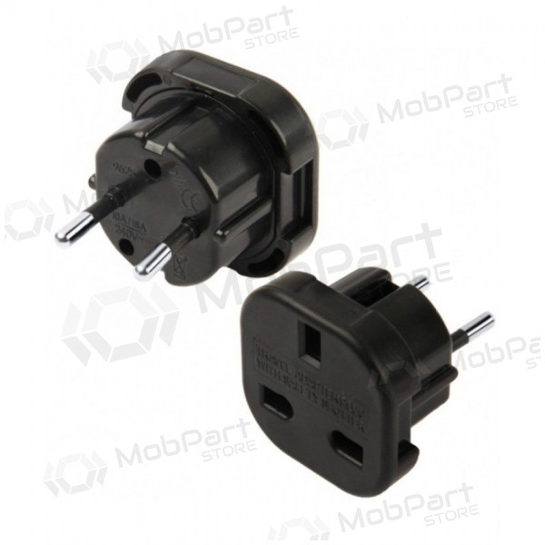 Adapter UK till EUR svart