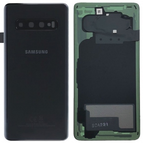 Samsung G973 Galaxy S10 baksida / batterilucka svart (Prism Black) (service pack) (original)