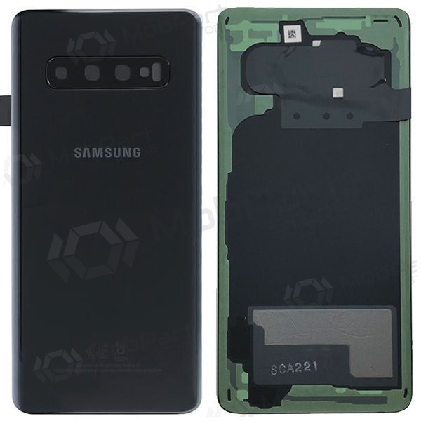 Samsung G973 Galaxy S10 baksida / batterilucka svart (Prism Black) (service pack) (original)
