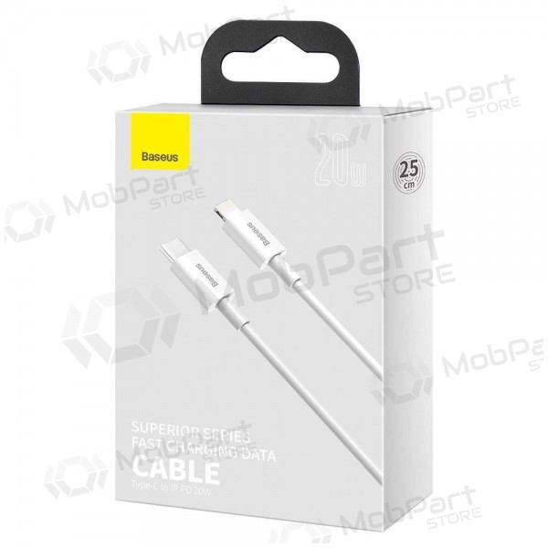 Kabel Baseus Superior Type-C - Lightning PD 20W 0.25m (vit) CATLYS-02