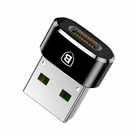 Adapter Baseus Type-C to USB-A svart CAAOTG-01