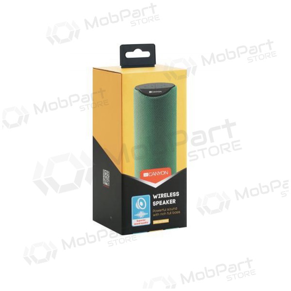 Bluetooth bärbar topphögtalare CANYON CNS-CBTSP5 (MicroSD, AUX, BT V5.0, 1200mAh) (grön)