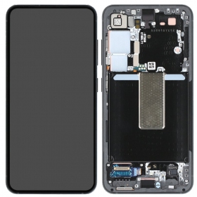 Samsung Galaxy S23 skärm (svart) (med ram) (original)