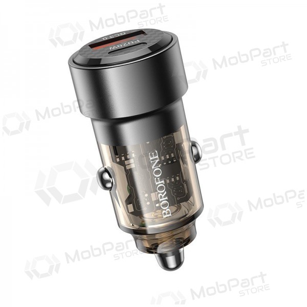 Laddare automobilinis Borofone BZ20 PD20W+QC3.0 38W svart