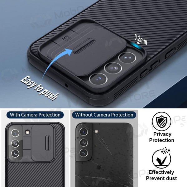Samsung Galaxy S23 FE mobilskal „Nillkin CamShield Pro“ (svart) Samsung Galaxy S23 FE mobilskal „Nillkin CamShield Pro“ (svart)