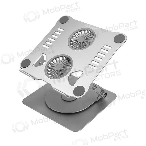 Planšetinio kompiuterio aušinimo stovas HISMART,med 2 ventiliatoriais