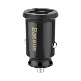 Laddare automobilinis Baseus Grain (3.1A) x 2 USB CCALL-ML01 (svart)