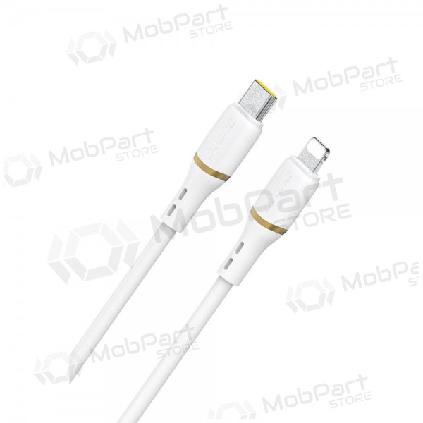 Lightning-kabel Dudao L25X USB-C till Lightning 1 m 30 W vit