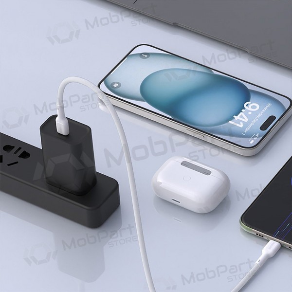 USB-C-kabel Dudao L9C USB-C till USB-C 1 m 65 W vit