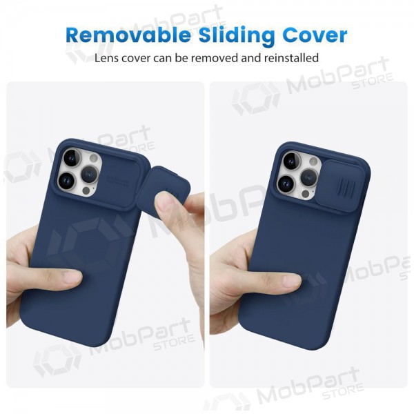 Apple iPhone 15 Pro Max mobilskal „Nillkin Silicone“ (mörkblå)