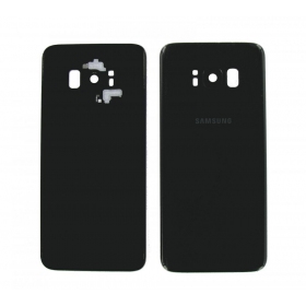 Samsung G955F Galaxy S8 Plus baksida / batterilucka svart (Midnight black) (begagnad grade C, original)