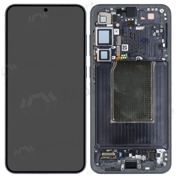 Samsung Galaxy S25+ skärm (svart) (med ram) (monterad serviceförpackning)