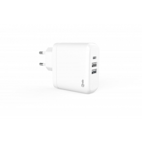Laddare BeHello USB-C 45W PD + 2 USB (vit)