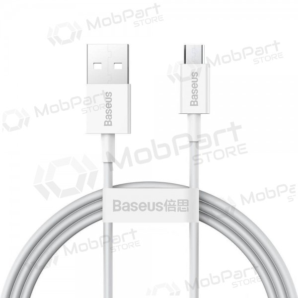 USB-kabel Baseus Superior microUSB 2A 2.0m (vit) CAMYS-A02