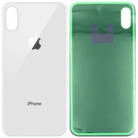 Apple iPhone XS Max baksida / batterilucka silver (vit) (bigger hole for camera)