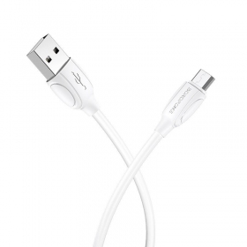 USB kabel Borofone BX19 USB-A to MicroUSB 1.0m vit