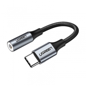 Ljudadapter Ugreen AV161 USB-C till 3.5 mm grå