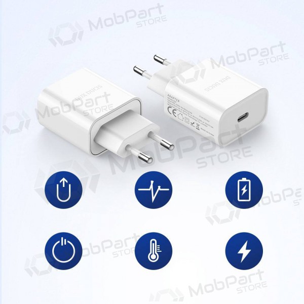 Laddare Dux Ducis C50 PD 20W Quick Charge (vit)