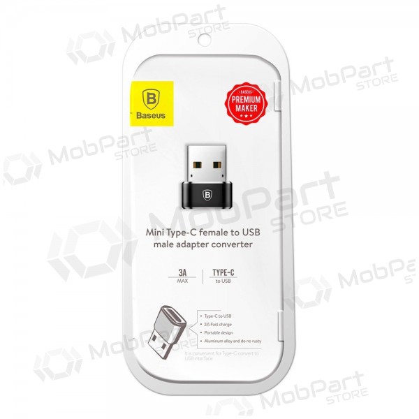 Adapter Baseus Type-C to USB-A svart CAAOTG-01