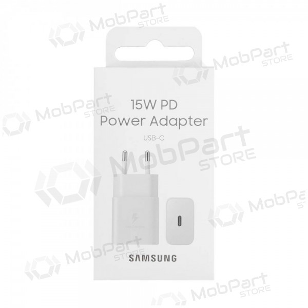 Laddare original Samsung EP-T1510NWEGEU 15W förpackningen innehåller vit