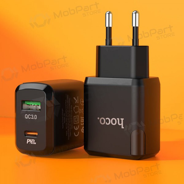 Laddare Hoco N5 USB Quick Charge 3.0 + PD 20W (3.1A) (svart)