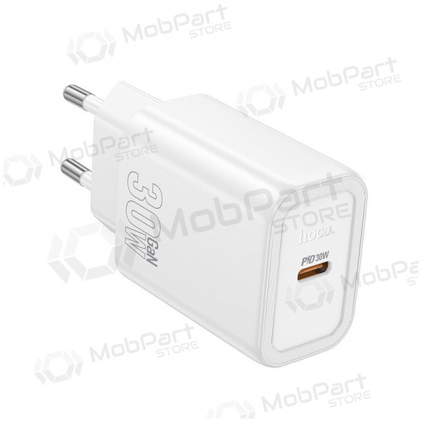 Telefonladdare Hoco N62 30 W GaN USB-C vit