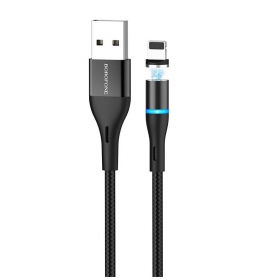 USB kabel Borofone BU16 Skill Magnetic Lightning 1.0m (svart)