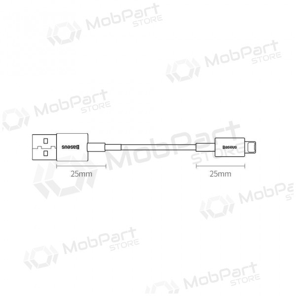 USB kabel Baseus Superior Lightning 2.4A 0.25m (vit) CALYS-02