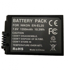 NIKON EN-EL25 1350mAh foto batteri / ackumulator