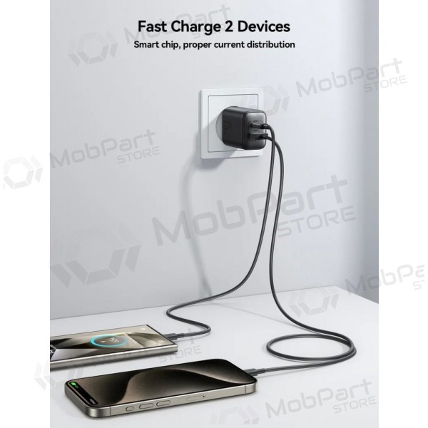 Laddare Joyroom JR-TCF13 USB-C/USB-A 25W svart