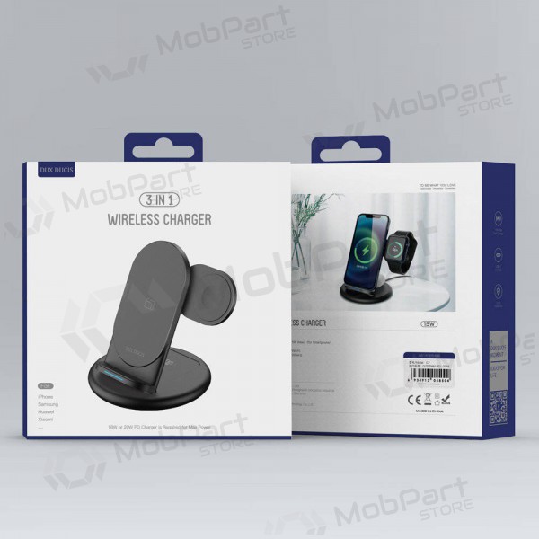 Laddare trådlös Dux Ducis C7 3in1 Phone, Apple Watch, Airpods 15W (svart)