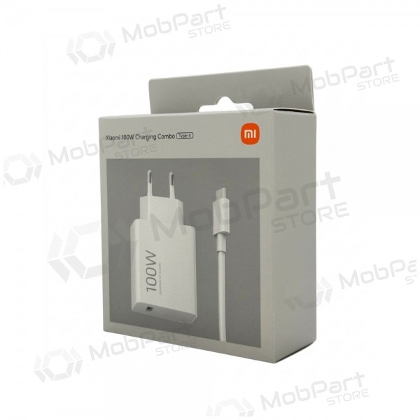 Telefonladdare Xiaomi Charging Combo BHR095VEU 100 W USB-A med USB-C-kabel vit