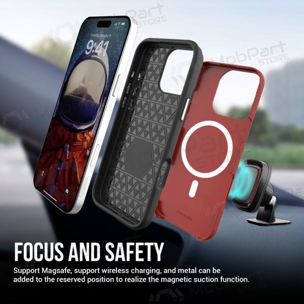 Mobilskal / fodral Perfectionists Triangle Mag Case Apple iPhone 13 Pro röd Mobilskal / fodral Perfectionists Triangle Mag Case Apple iPhone 13 Pro röd