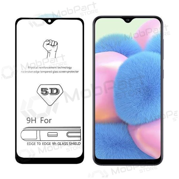 Samsung A705 Galaxy A70 härdat glas skärmskydd "Premium 5D Full Glue"