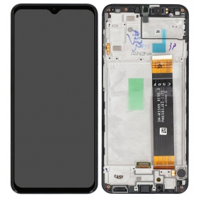 Samsung Galaxy A23 4G skärm (svart) (med ram) (original)