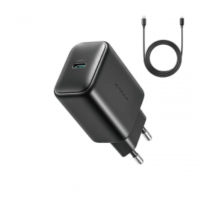 Laddare Joyroom JR-TCF23 USB-C 25W + USB-C to USB-C cable 1.0m svart