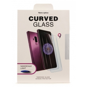 LCD apsauginis stikliukas Nano Optics 5D UV Glue Samsung S928 S24 Ultra lenktas genomskinligt