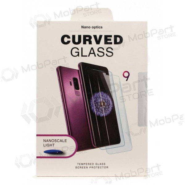 LCD apsauginis stikliukas Nano Optics 5D UV Glue Samsung S928 S24 Ultra lenktas genomskinligt