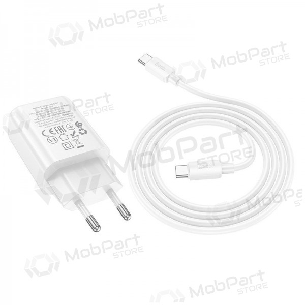 Telefonladdare Hoco N60 GaN USB-C med USB-C-kabel 1 m vit