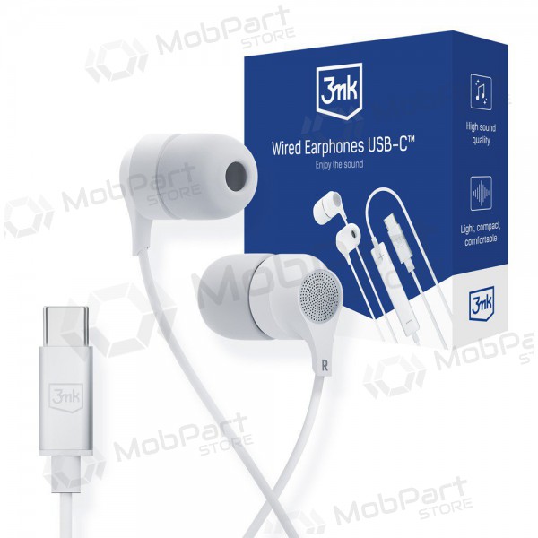 Hörlurar 3mk Wired Earphones USB-C Hörlurar 3mk Wired Earphones USB-C