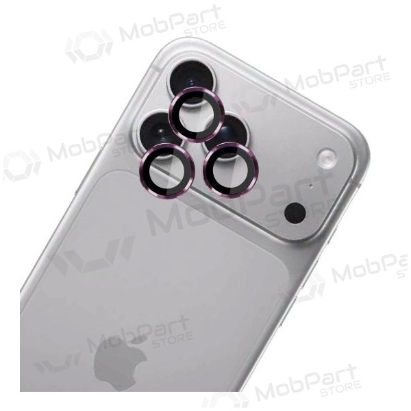 Apple iPhone 18 Pro, 18 Pro Max skärmskydd härdat glas för kamera "3MK Lens Pro" (körsbär)