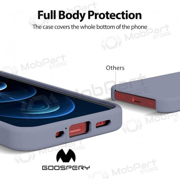 Mobilskal / fodral Mercury Silicone Case Apple iPhone 16e levandos grå
