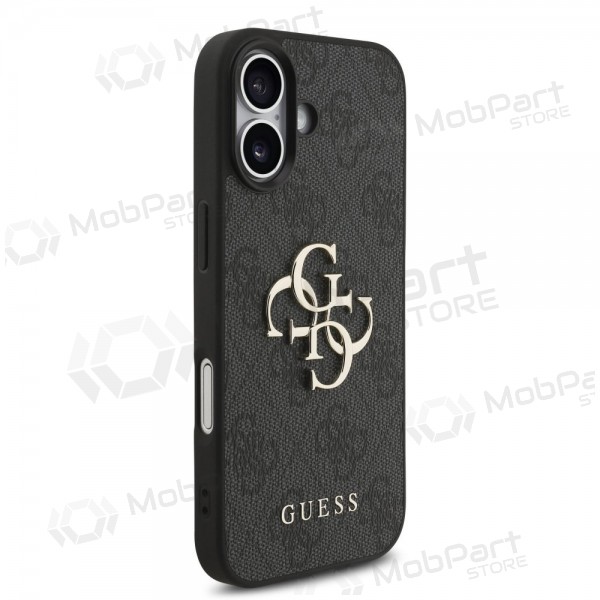 Apple iPhone 17 fodral - Guess PU 4G Metal Logo Strap (svart)