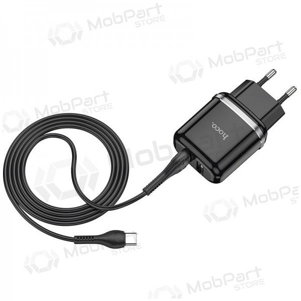 Laddare Hoco N4 + Type-C (2.4A) (svart)