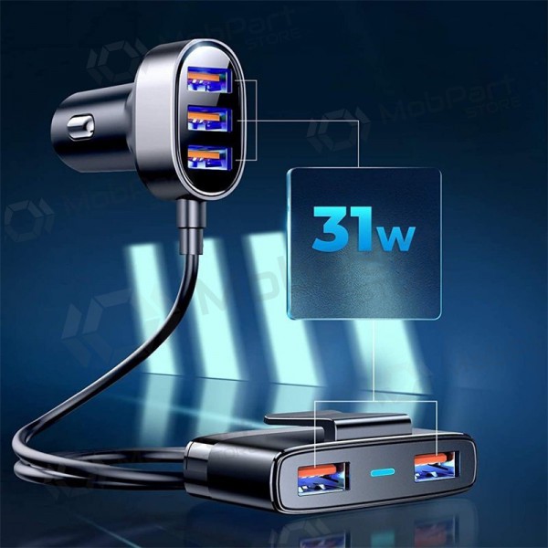 Laddare automobilinis Joyroom JR-CL03 5xUSB 6.2A (svart)