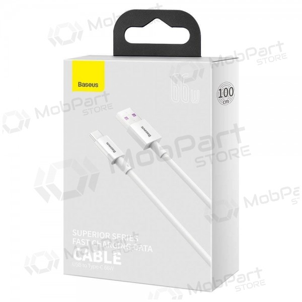 USB kabel Baseus Superior iš USB į Type-C 66W 2.0m vit CATYS-A02