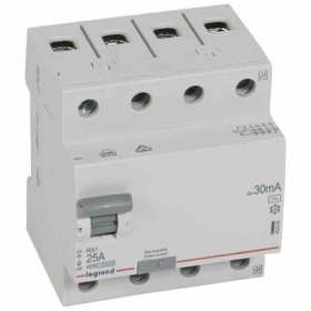 Jordfelsbrytare - RCD RX Legrand 402062 (AC, 25A, 4P, 30mA, 400V)
