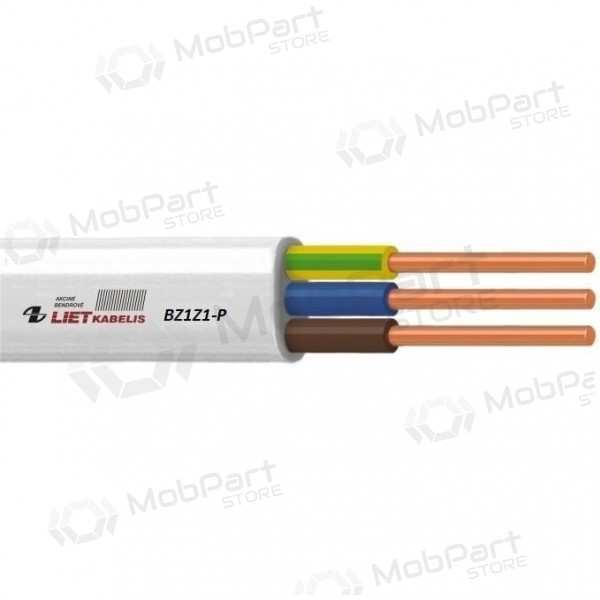 Flexibel kabel Lietkabelis BZ1Z1-P 3x2.5 mm² XLPE LSZH 100 m rulle.