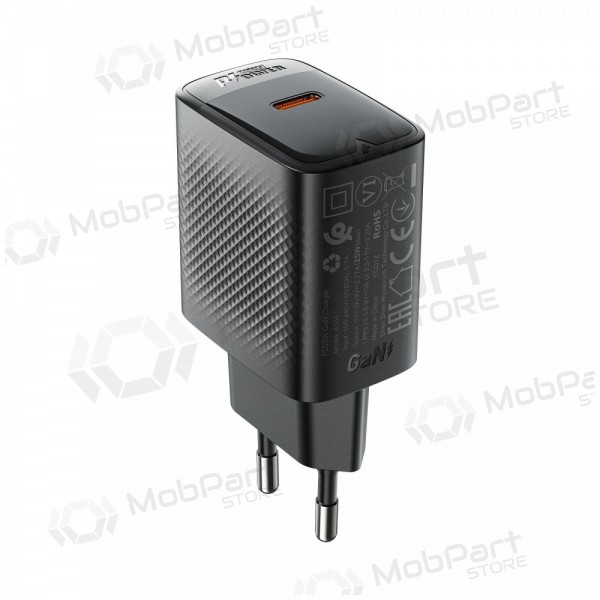 Telefonladdare Acefast A104 25 W GaN USB-C svart