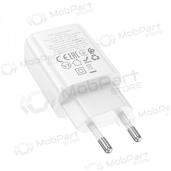 Telefonladdare Hoco N62 30 W GaN USB-C vit